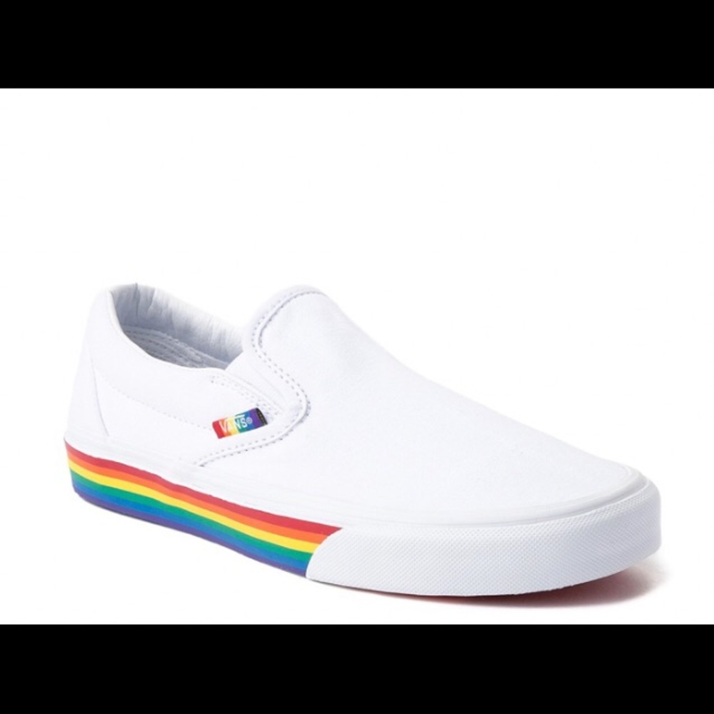 Slip on rainbow vans
